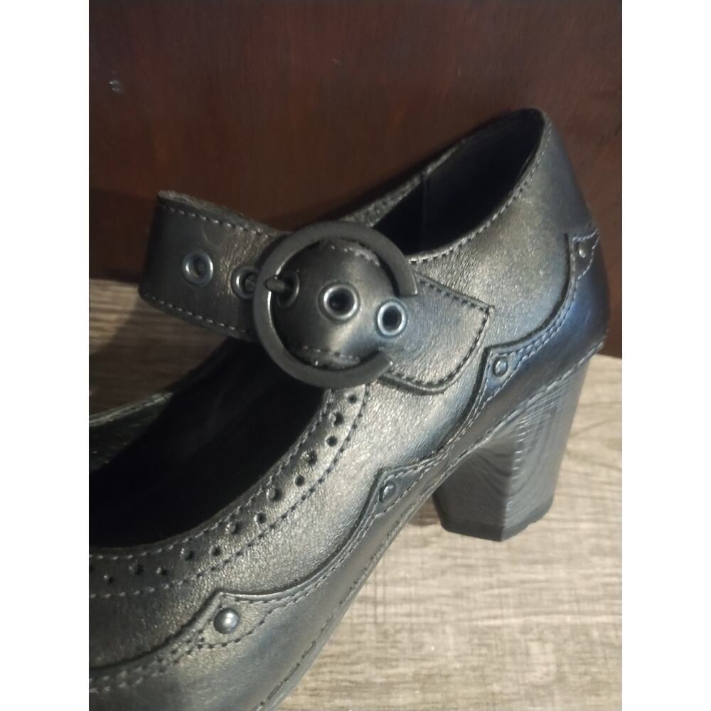 Dansko Black Leather Mary Jane Comfort Shoes Buckle Adjustable Strap EU 37 Dance - Picture 10 of 11